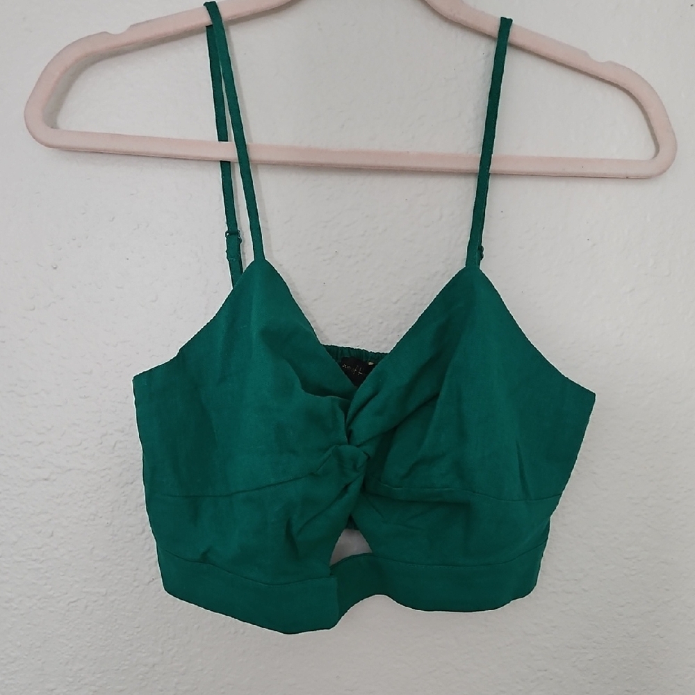 House of Harlow 1960 Green Crop Top